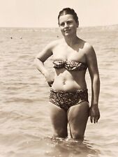 1964 Bikini Pretty Attractive Slender Woman Vintage Photo Portrait picture