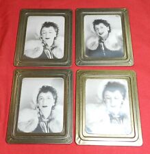 Lot of 4 Vintage Photomatics - Metal Framed Photo-booth photographs picture