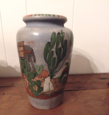 Vintage ca 1930s-40s Mexican Pottery Vase Pottery Beautifully Handpainted picture