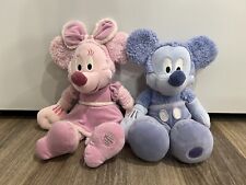 Mickey & Minnie Mouse Cozy Plush Disney Store Exclusive Lavender Pink Authentic picture