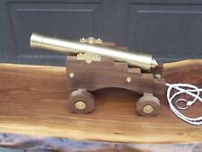 Brass 1841 civil war 6 pounder   10ga signal cannon on carriage picture