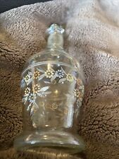 Vintage Etched Glass And Hand painted Decanter picture