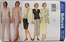 1998 Butterick Sewing Pattern 5371 Womens Jacket Top Skirt Pants Size 18-22 8114 picture