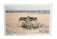 God's Country Ocean City MD Sand Sculpture Jesus Mark Altamar 1979  Post Card picture
