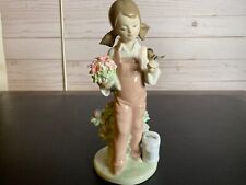 Lladro Spring Girl with Flowers and Watering Can Figurine Gloss Finish 5217 picture