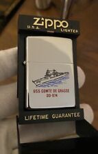 Vintage Zippo US Navy Lighter USS Compte De Grasse  DD-974 Spruance Class picture