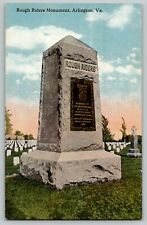 c 1910s Rough Riders Spanish American War Monument Arlington VA Postcard BSR Co. picture