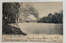 1906 NJ Postcard Irvington New Jersey Drake's Lower Pond scenic landscape Essex picture