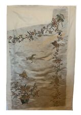 Beautiful 19th Cent Chinese silk hand embroidered fabric 5108 picture