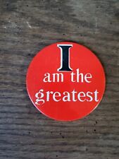 Vintage 'I am the Greatest' Pinback Button Red  3.25