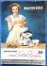 ￼ REDUCED 1948 Hamilton Beach mixer instructions recipes 5 Torn Pp. Fair (5-27 picture