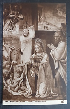 vtg postcard Louvre Museum - The Nativity of Luini Bernadino unposted art picture