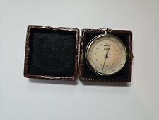 Chrome Plated POCKET ANEROID COMPENS BAROMETER ALTIMETER  LUFFT GERMAN with case picture