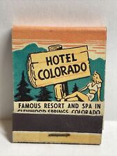 Hotel Colorado Glenwood Springs Colorado Resort & Spa Rockies 50s Matchbook Full picture