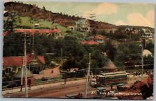1908 Manitou CO Colorado Streetcar Train @ Soda Springs Vintage RR Postcard D4 picture