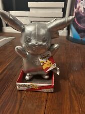Pikachu 25th Anniversary Silver Plush Doll Gamestop New With Tags picture