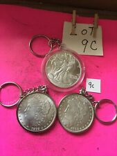Set 3 Lot Coin Keychains 1878-1892-2019 Copies Junk Drawer Estate Find Read Look picture