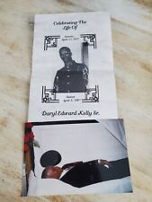 VINTAGE  1990'S YOUNG AFRICAN AMERICAN MAN POST MORTEM PHOTO WITH PROGRAM picture