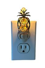 Night Light- PINEAPPLE-  24K gold plated -crystals- yellow gold picture