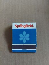 Vintage Springfield Grocers Matchbook Unused Unstruck Blue Red White picture