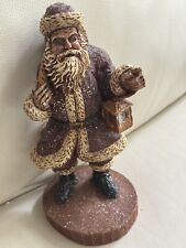 Vintage Santa Claus W/ Bag Of Gifts 1993 Folk Art Christmas 10” Figurine picture