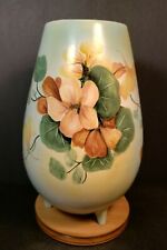  Vintage Porcelain Hand Painted by Ashby Floral footed Vase made in  England  picture