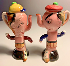 Vintage Anthropomorphic TEAPOT & COFFEEPOT salt & pepper shakers picture