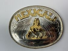 Vintage Mexicali Alpaca Mexico Metal Large Buckle Rodeo Western Horse picture