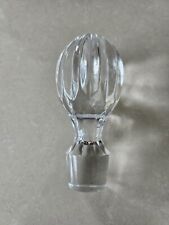 Vintage Heavy Clear Crystal Glass Decanter Bottle Stopper picture