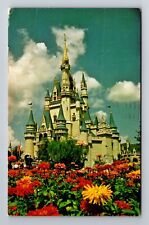 Orlando FL-Florida, Cinderella Castle, Walt Disney World Vintage c1977 Postcard picture