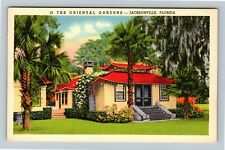 Jacksonville FL-Florida, The Oriental Gardens, Vintage Postcard picture