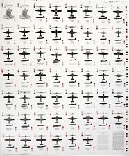 WWII BLUE Aircraft Spotter Cards Reissue Uncut Sheet US Playing Card MIS-0103-SB picture