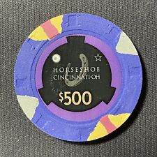 Horseshoe Cincinnati Ohio $500 secondary casino chip obsolete gaming token M500 picture