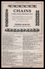 1928 Thomas Morton New York City NY Cable Sash Sprocket Chains Vintage Print Ad picture