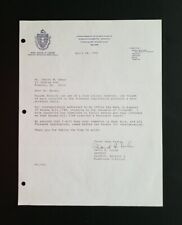 1983 David H. Locke, Massachusetts Senate, SIGNED Letterhead picture