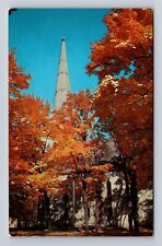 Rutland VT-Vermont, Built 1860 The Congregational Church, Vintage Postcard picture