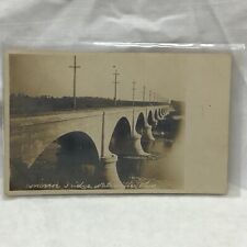 Vintage Waterville Ohio Postcard 1909 Real Photo Bridge picture