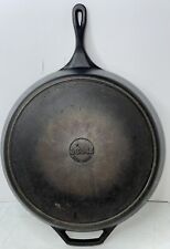 VTG Lodge Cast Iron Skillet/Griddle 14SK Dual Handle Made USA 15” W/Bottom Ring picture