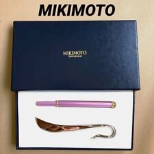 MIKIMOTO International Limited Pearl Pink Ballpoint Pen Bookmark Set In Box New picture