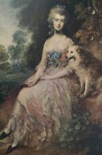Lady Dog UK Antique Postcard Early 1900s Rare Mrs Robinson Perdita Gainsborough  picture