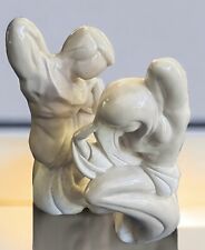 Vintge Art Deco Pair Of Abstract Statue Figures Male & Female 17”-18”T Lovely picture