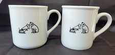 TWO RCA Logo “Nipper” & Gramophone-White/Black Collector Advertising Mugs picture