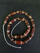 Ancient Sasanian Etched Carnelian Beads Strand Beautiful Color 15 Beads picture