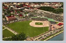 St Petersburg FL-Florida, At Lang Field Aerial View, Vintage c1950 Postcard picture