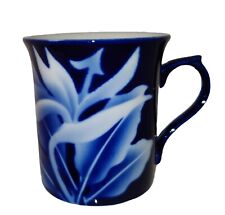 Takahashi Blue White Mug Cup Coffee Tea Botanical Coffee Bar picture