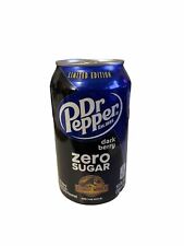 Dr. Pepper Dark Berry Jurassic World Collectible Can Limited Zero Sugar 12oz picture