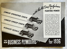 1936 Plymouth Business Models 