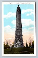 Schuylerville NY-New York, Saratoga Monument, Antique Souvenir Vintage Postcard picture