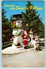Jefferson New Hampshire NH Postcard Santa's Candy Snowman Village c1960 Vintage picture