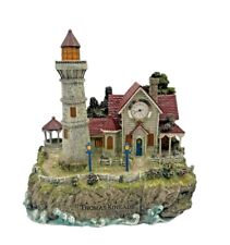Thomas Kinkade Victorian Light Hand Painted Sculpture With Light & Clock picture